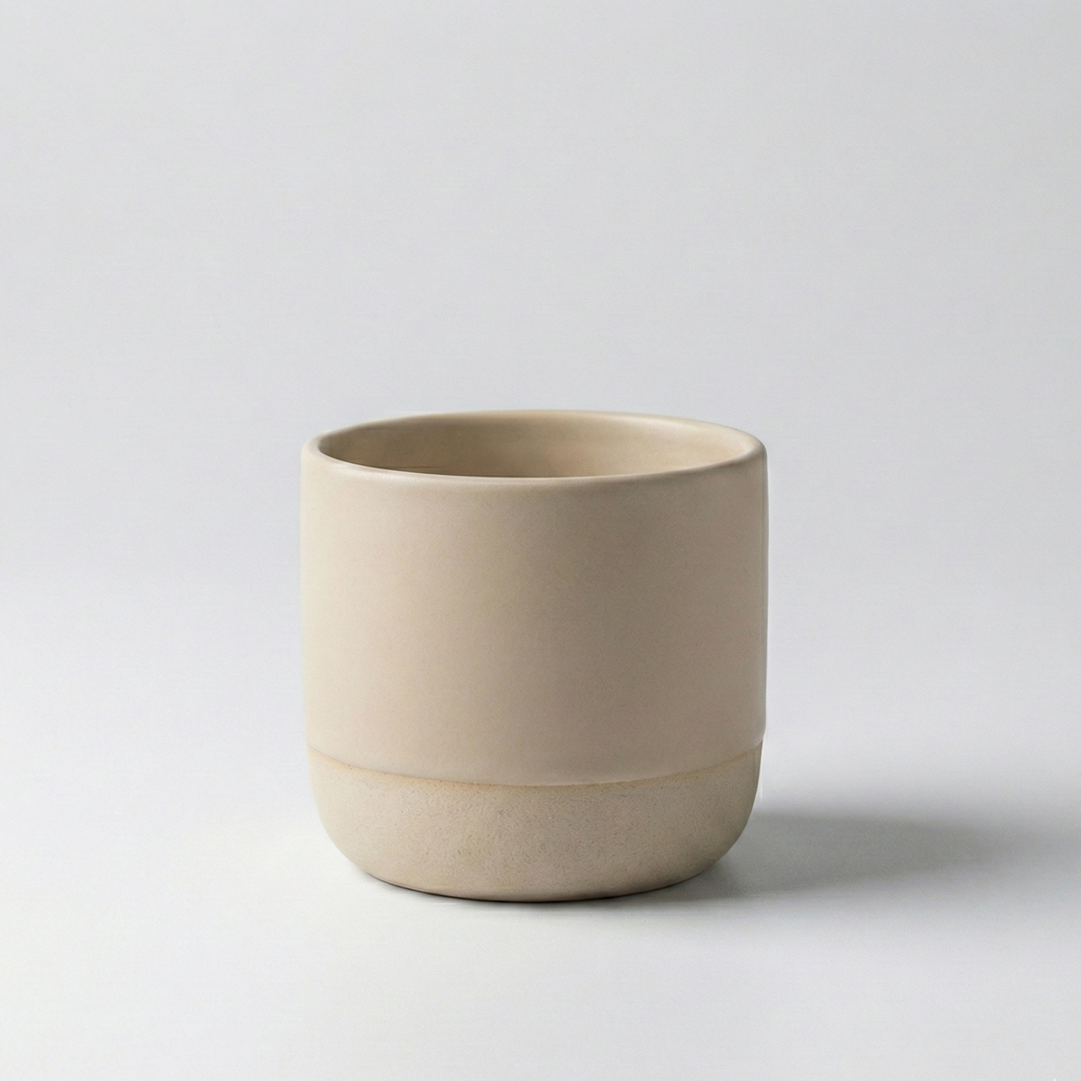 Cappuccino Tasse - Half Glazed - Sandbeige